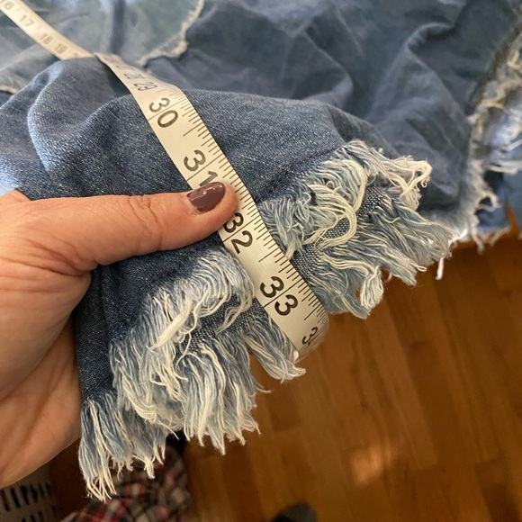 We the Free Dreamscape Tiered Wide-Leg Jeans in Indigo Illusion - size 32S NWT - Picture 9 of 9